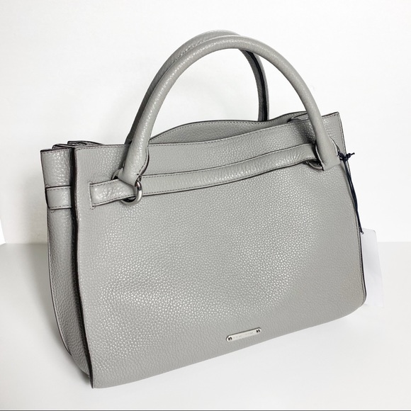 Rebecca Minkoff Handbags - Rebecca Minkoff Grey Pippa Leather Satchel…